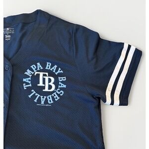 Tampa Bay Rays Jersey Women's Large MLB Soft Baseball Blue Gameday Staple Top